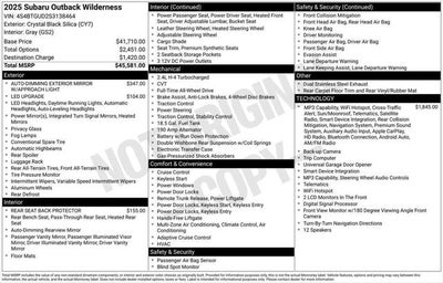 2025 Subaru Outback Wilderness