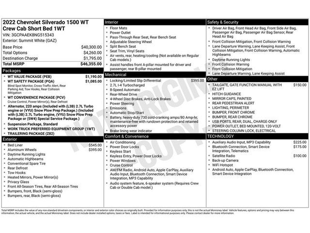 2022 Chevrolet Silverado 1500 WT