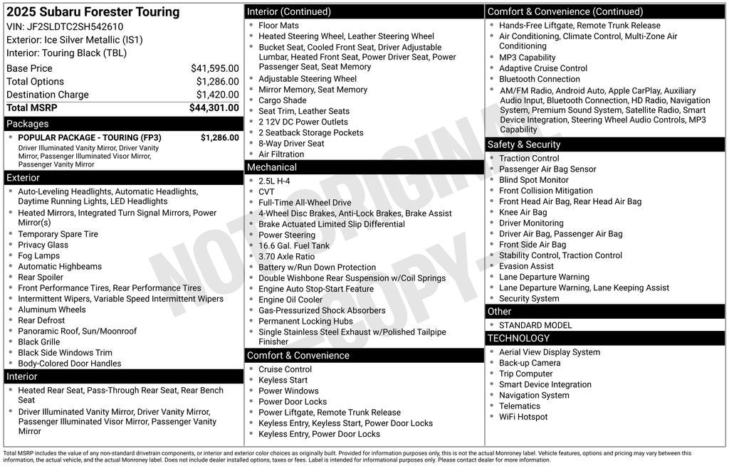 2025 Subaru Forester Touring - Photo 45