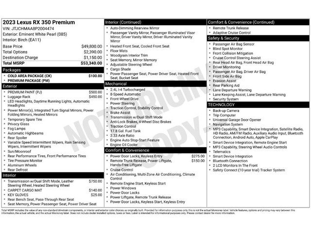 2023 Lexus RX 350 - Photo 58