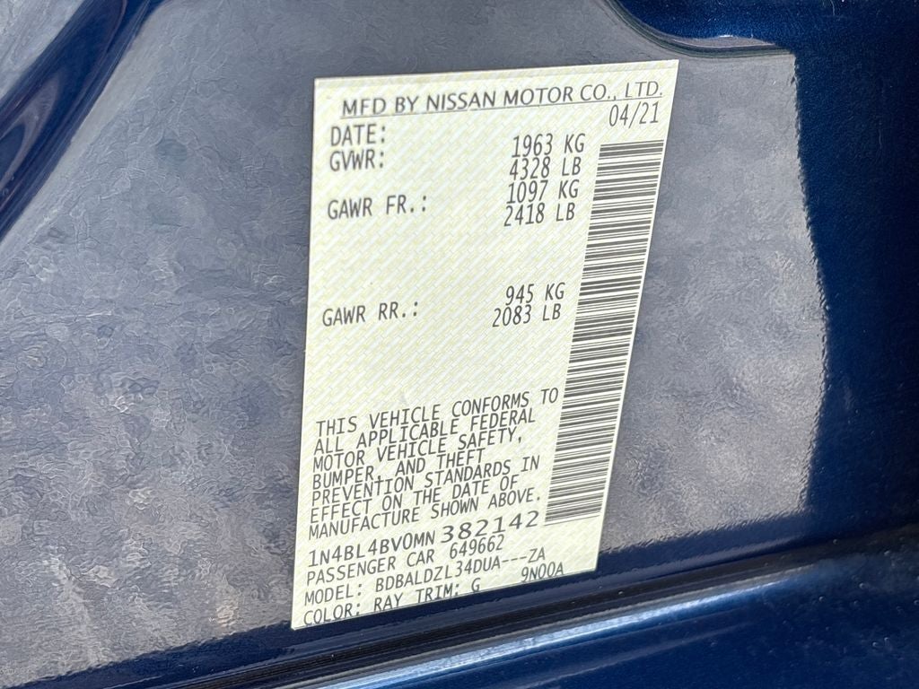 2021 Nissan Altima 2.5 S