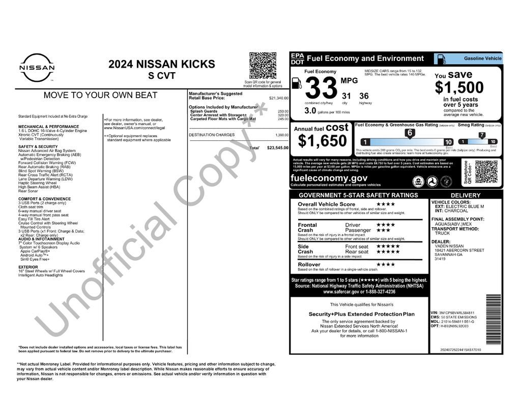 2024 Nissan Kicks S