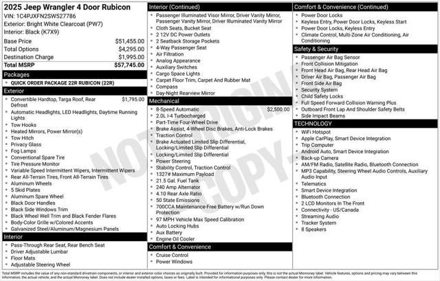 2025 Jeep Wrangler 4-Door Rubicon 4x4