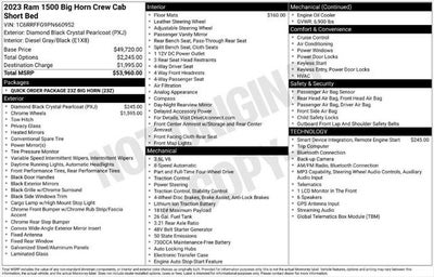 2023 RAM Ram 1500 Big Horn Crew Cab 4x4 5'7' Box