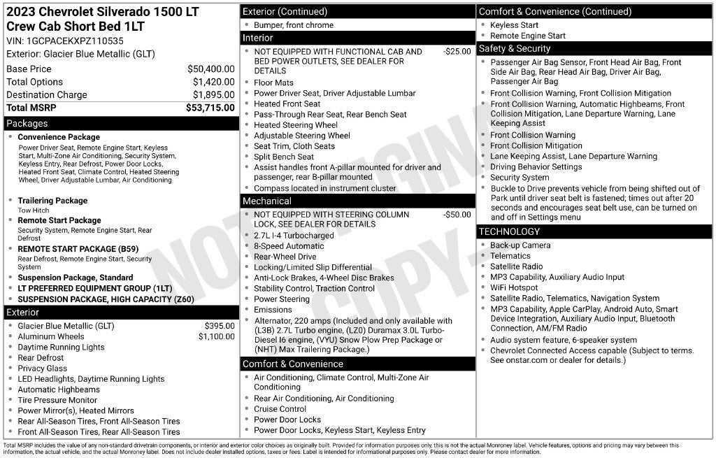 2023 Chevrolet Silverado 1500 LT