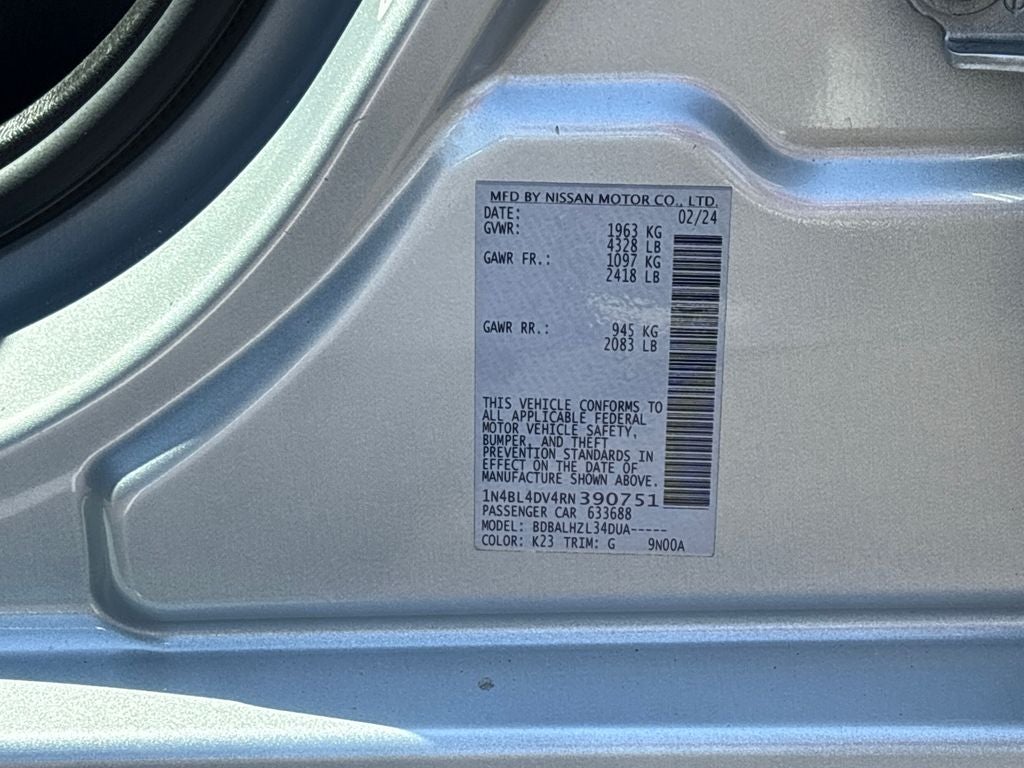 2024 Nissan Altima 2.5 SV