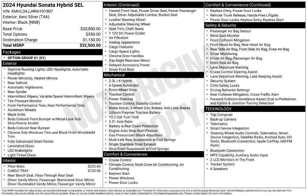 2024 Hyundai Sonata Hybrid SEL