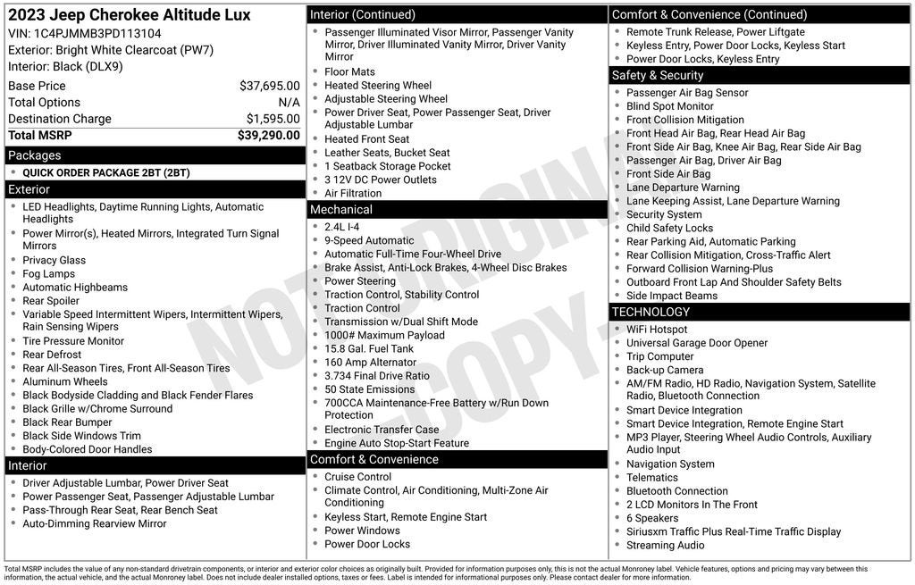2023 Jeep Cherokee Base