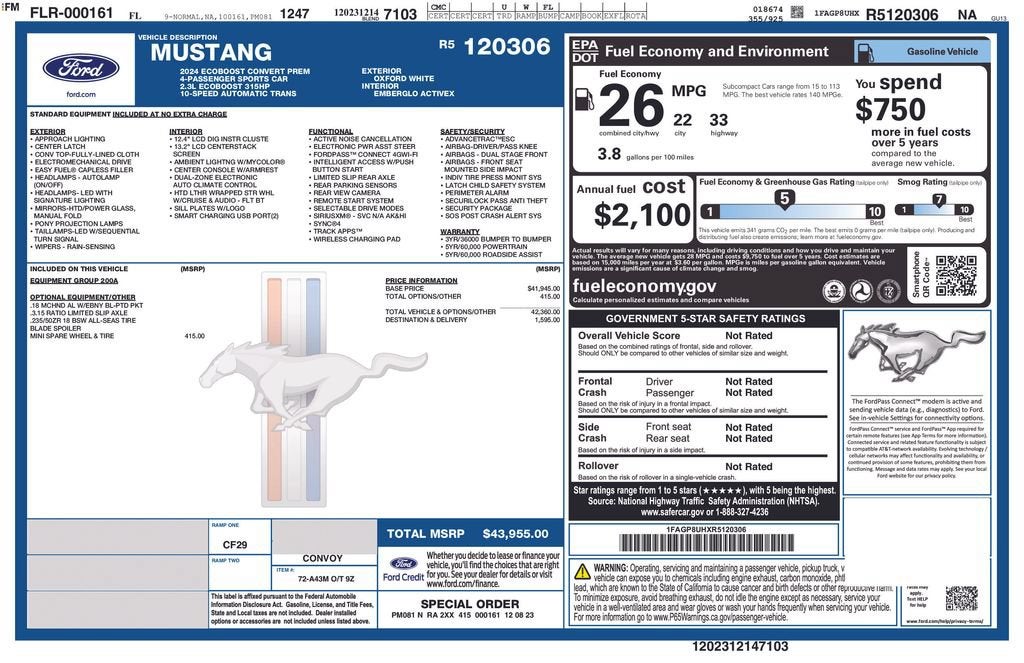 2024 Ford Mustang Base