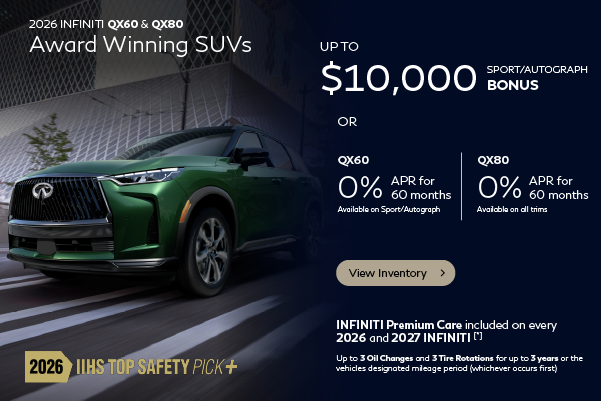 SD 2026 QX60 and QX80 MAY