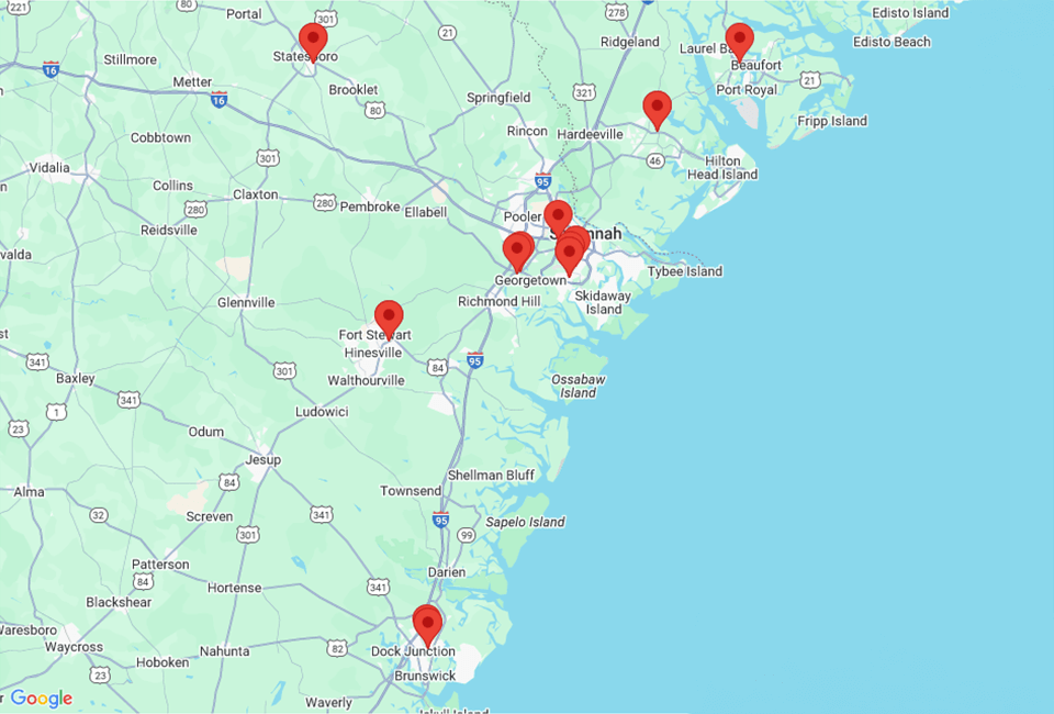 Map of INFINITI of Hilton Head in Bluffton SC